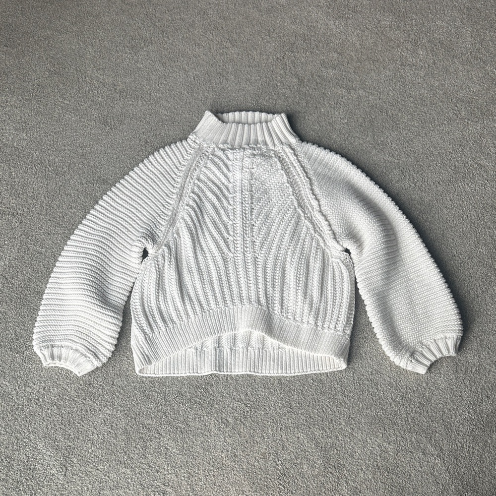 Free People Ivory Turtleneck Sweater - Large